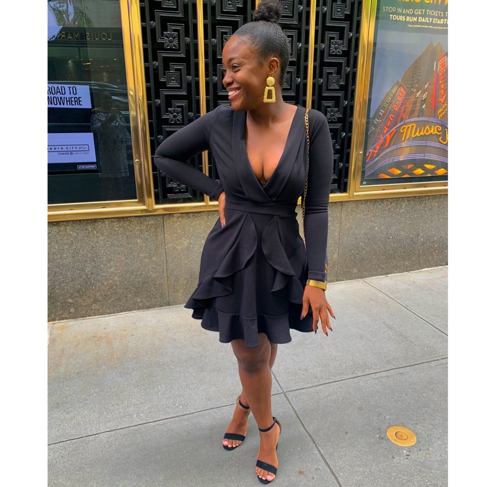 Black Ruffle Dress